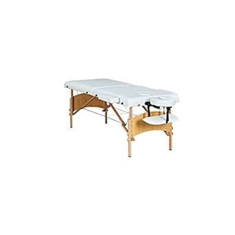 AmazonCommercial Portable Folding Massage Table with Carrying Case, 84'', Cream