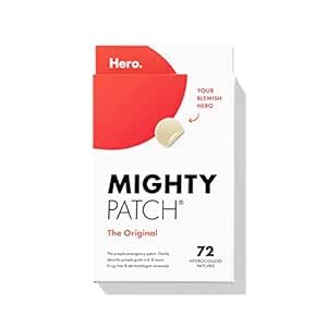 Mighty Patch™ Original patch from Hero Cosmetics - Hydrocolloid Acne Pimple Patch for Covering Zits and Blemishes, Spot Stickers for Face and Skin (72 Count)