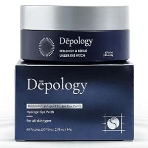 depology Replenishing Under Eye Patches for Puffy Eyes, Wrinkles, Hydrating Night Eye Mask with Ceramides and Hyaluronic acid, Botanical Extracts Eye Gels Pads, Skin & Personal Care