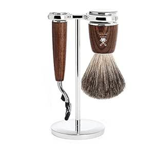 MUHLE RYTMO Modern 3-Piece Pure Badger 3-Blade Razor Luxury Shaving Set