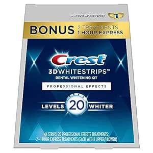 Crest 3D Whitestrips, Professional Effects, Teeth Whitening Strip Kit, 44 Strips (22 Count Pack)