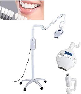 Pevor Dental Mobile Teeth Whitening Light Adjustable Teeth Whitening Bleaching Machine LED Cold Blue Light 40W 8pcs LED