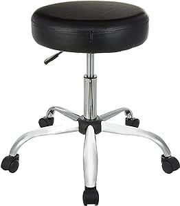 Amazon Basics Multi-Purpose Drafting Spa Bar Stool with Wheels - Black