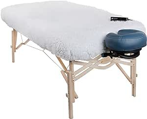 Earthlite DLX Fleece Massage Table Warmer & Fleece Pad – Washable, Digital, Up to 135F, Auto Shut-Off (1” Fleece)