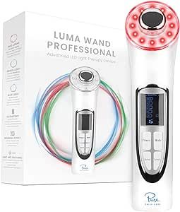 Luma Wand Professional by Pure Daily Care | 5-in-1 Skin Therapy Wand | Bio-Wave, Ionic, Galvanic, Relax and Red Green Blue LED Light Therapy Modes